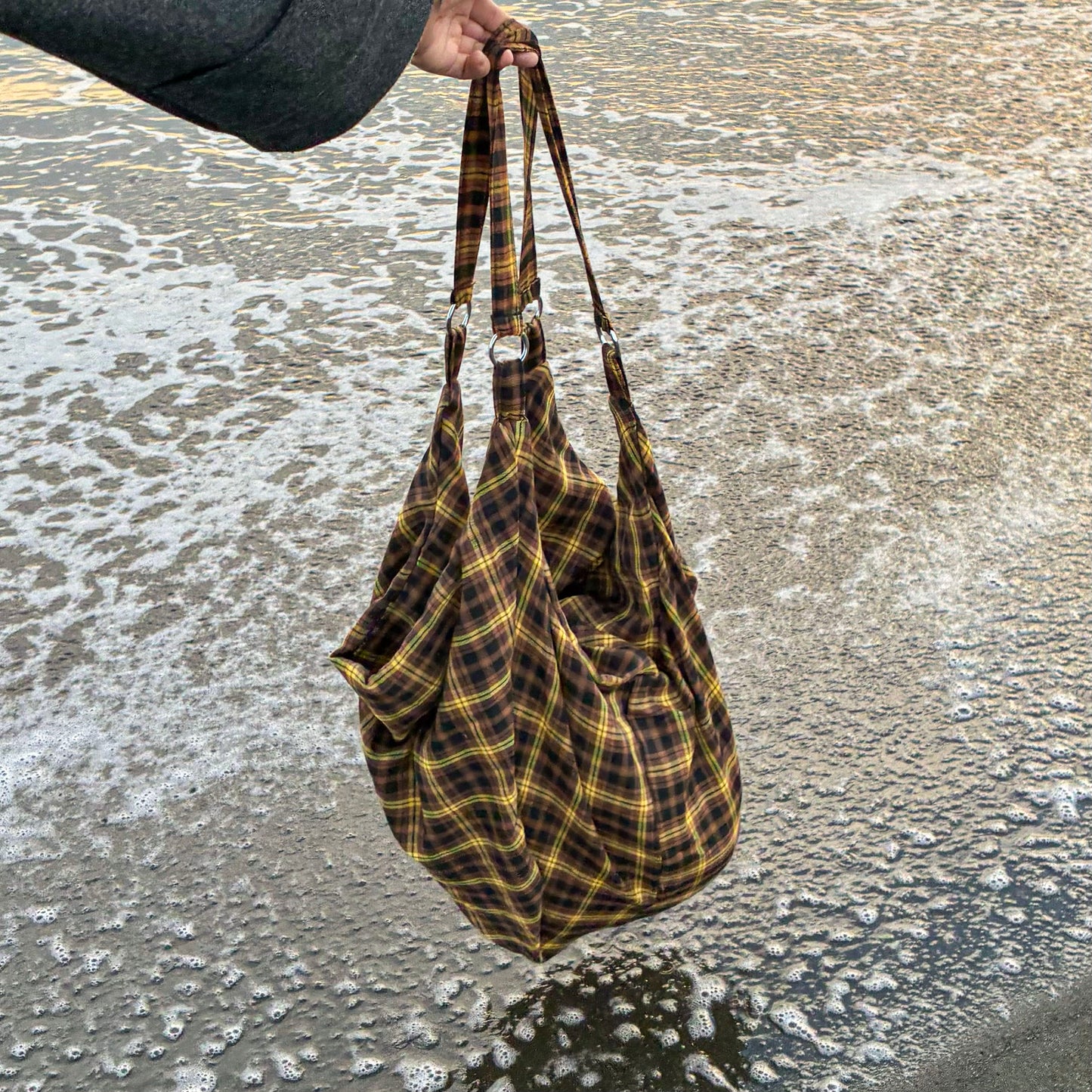 Library Vintage Check Tote